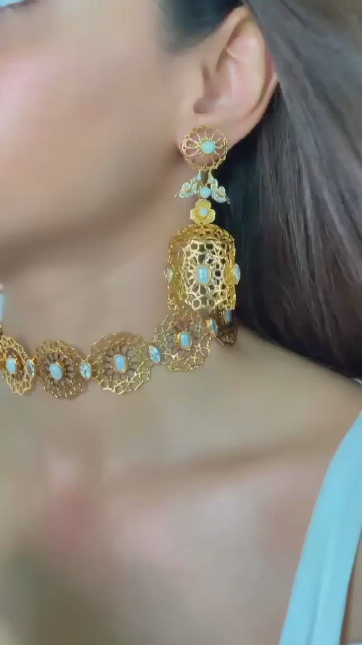 Aster Choker & Earrings (Complete Set)
